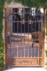 Custom Ornamental Iron Courtyard Gate - El Dorado Hills